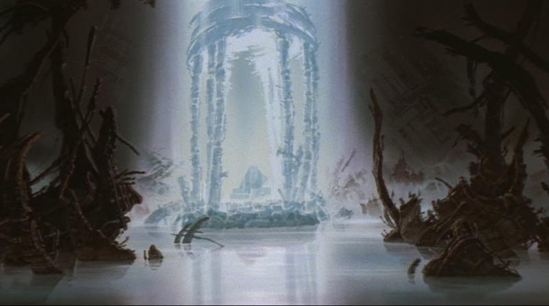 Hmmm. Haunted spaceship. Creepy glowing ruin. Seems like a safe object to approach, right?